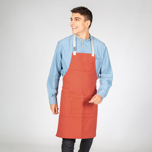 Contrast Herringbone Apron