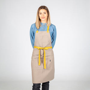 Contrast Herringbone Apron