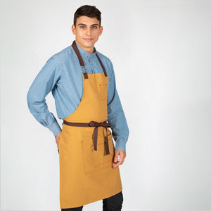 Contrast Herringbone Apron