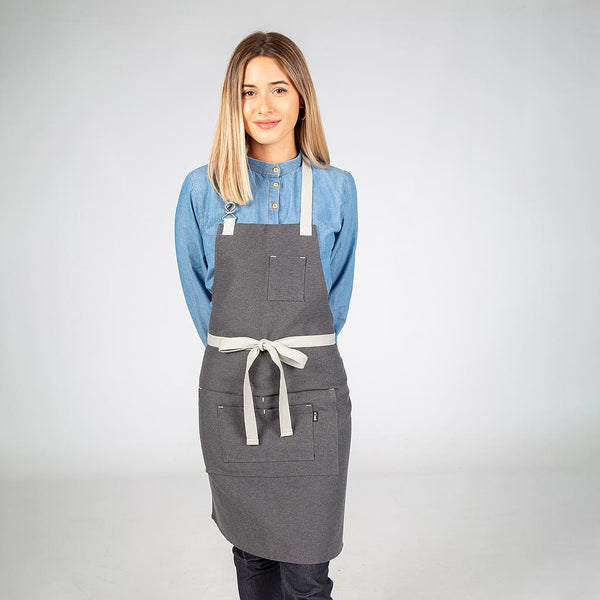 Contrast Herringbone Apron