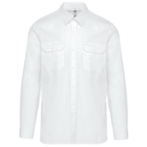 Camisa Safari unissexo de manga comprida