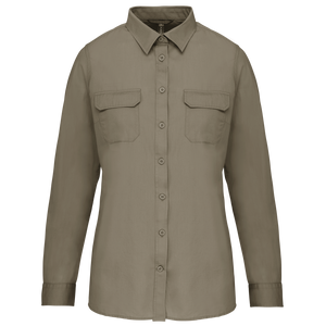 Camisa Safari senhora de manga comprida