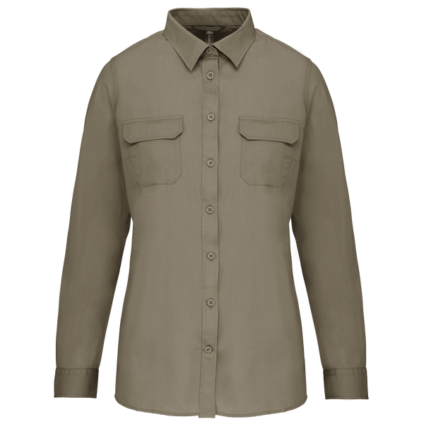 Camisa Safari senhora de manga comprida